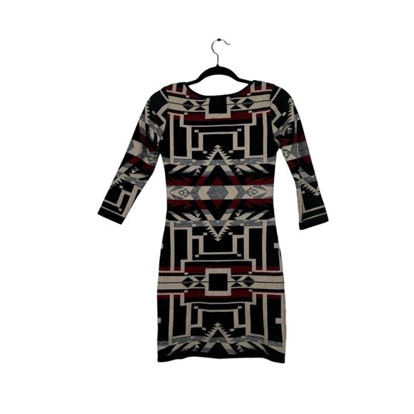 Ralph Lauren Denim & Supply Women's‎ Aztec Print 3/4 Sleeve Sweater Dress Size S - Picture 6 of 7